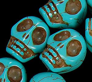 turquoise skulls